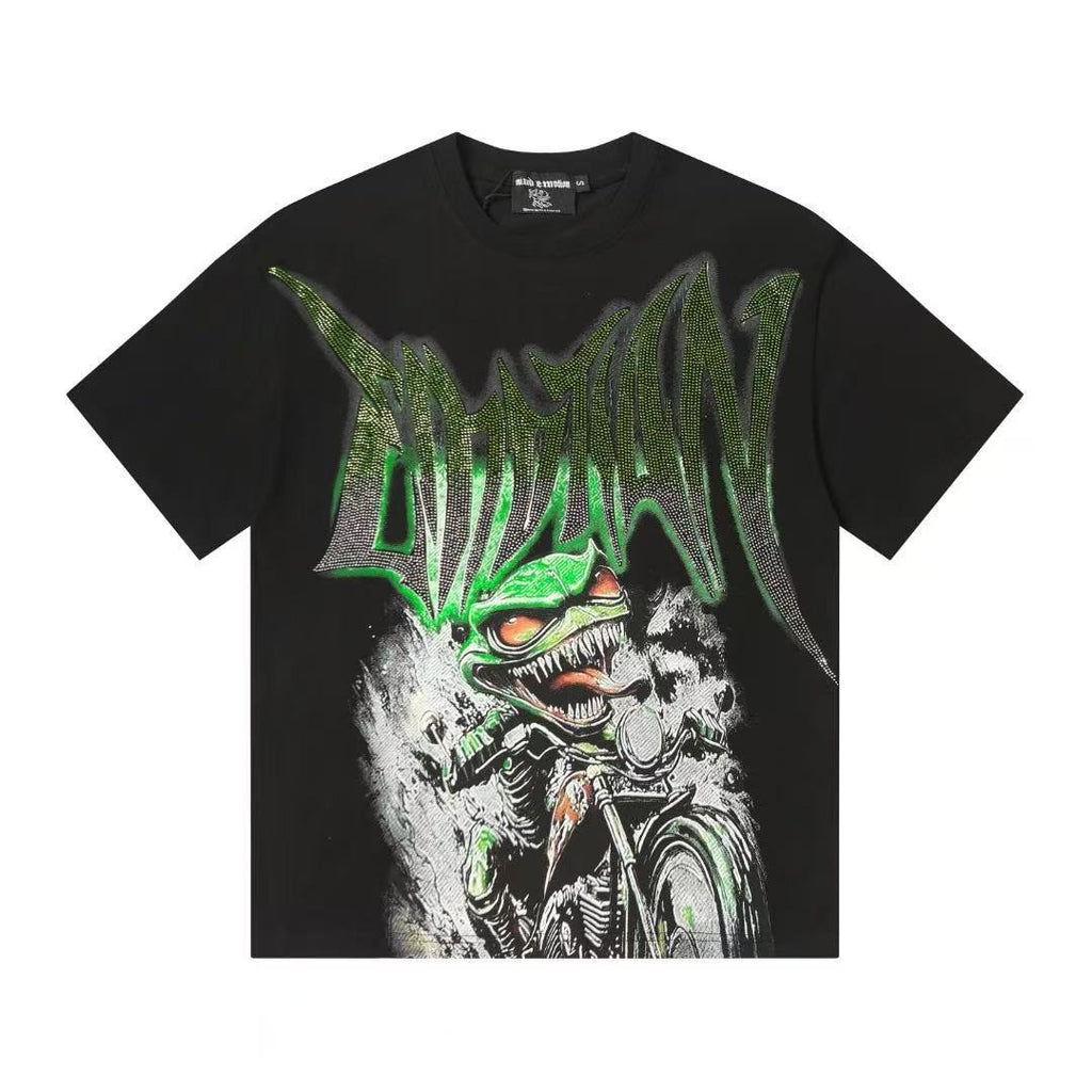 MIXED EMOTION Motorcycle Graffiti Graphic T-Shirt ¡ª hero