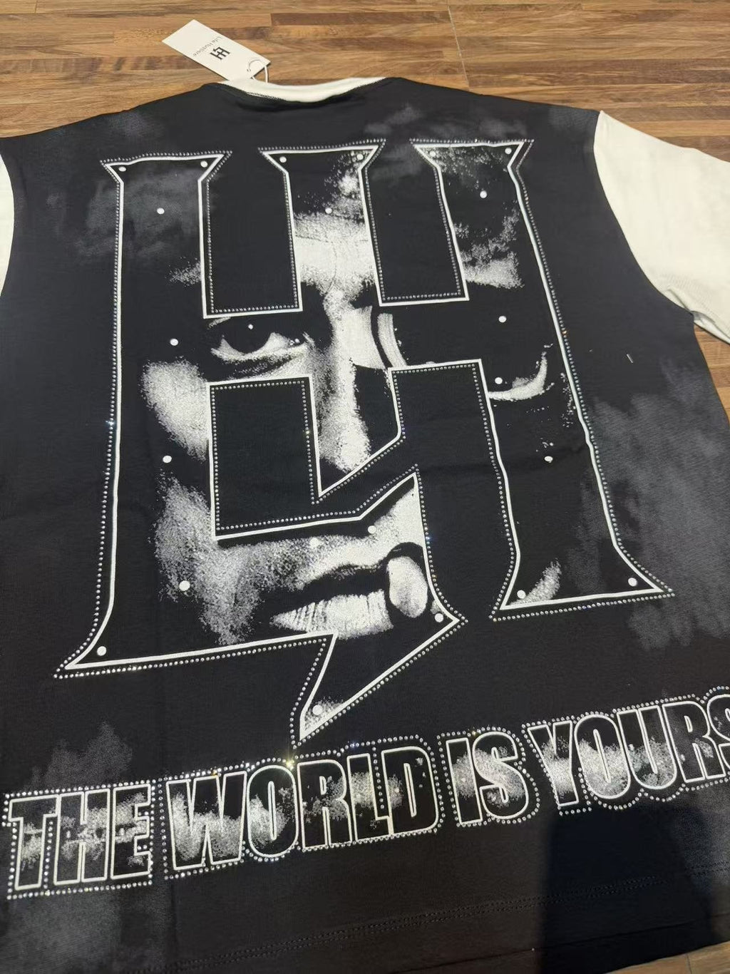 Life Hustlere Scarface-Inspired Raglan Graphic T-Shirt ¡ª detail