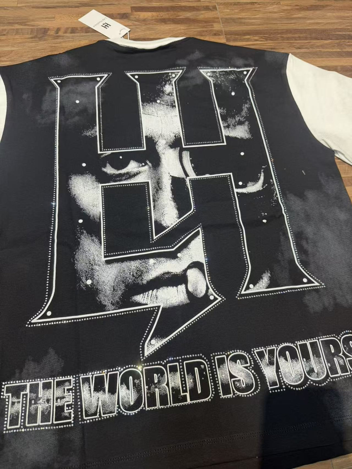 Life Hustlere Scarface-Inspired Raglan Graphic T-Shirt ¡ª detail
