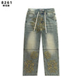 Vale Forever Embroidered Letter Washed Jeans ¡ª hero