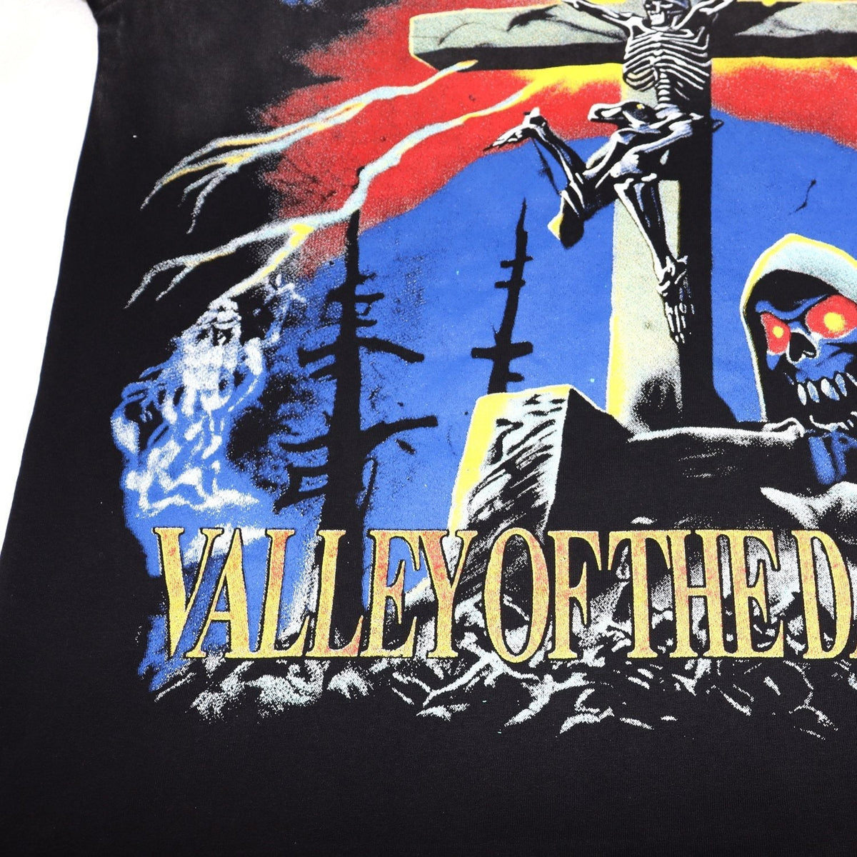 VALE USA Ride the Dragon Skeleton Graphic T-Shirt ¡ª detail