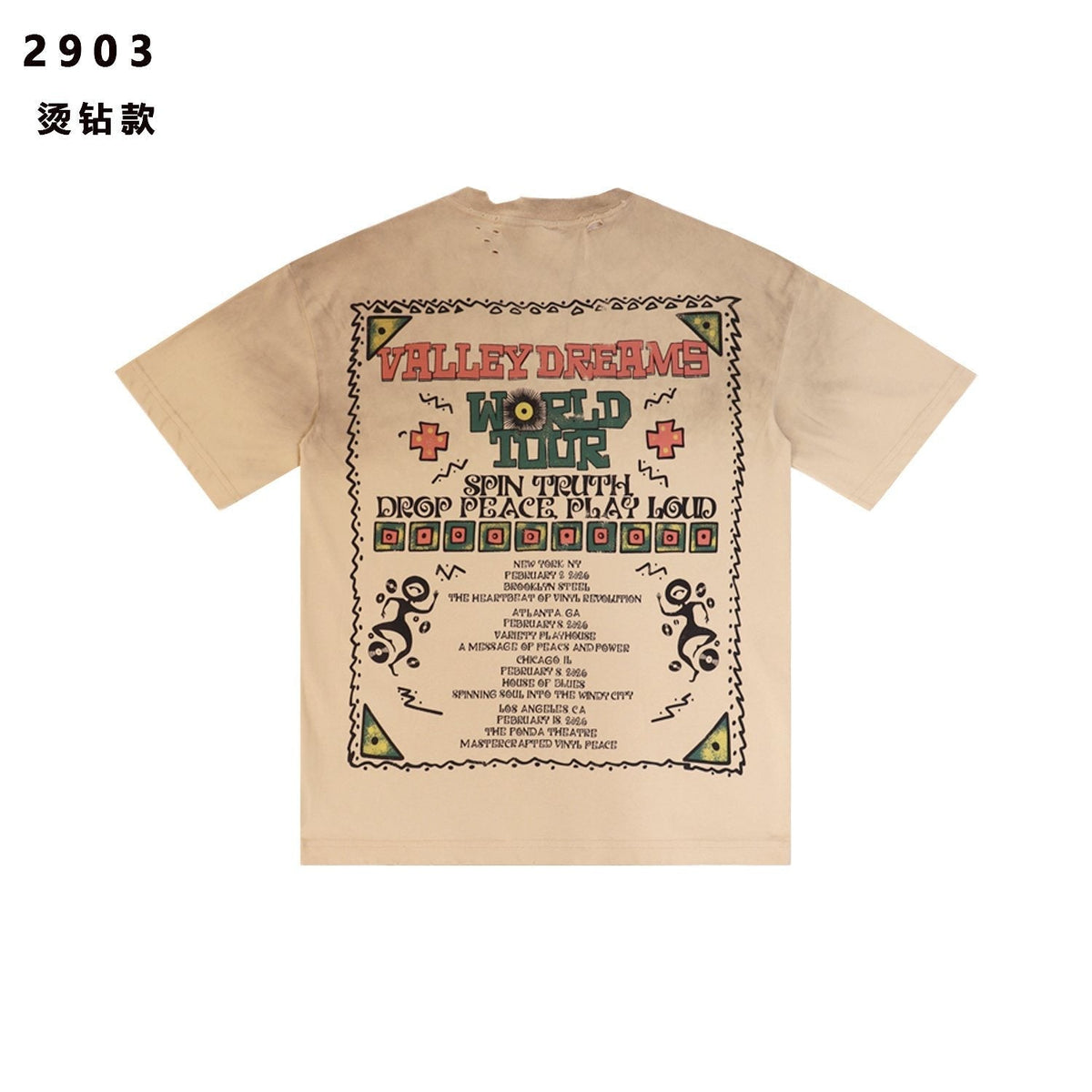 VALE USA Valley Dreams Studded Graphic T-Shirt ¡ª back