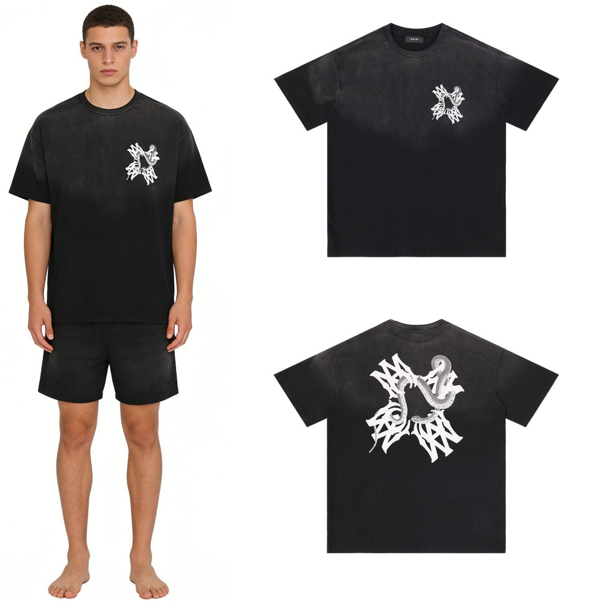 AMIRI Snake Graphic Washed T-Shirt ¡ª context