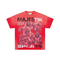 MAJESTIK Red Bear Football Graphic T-Shirt ¡ª hero