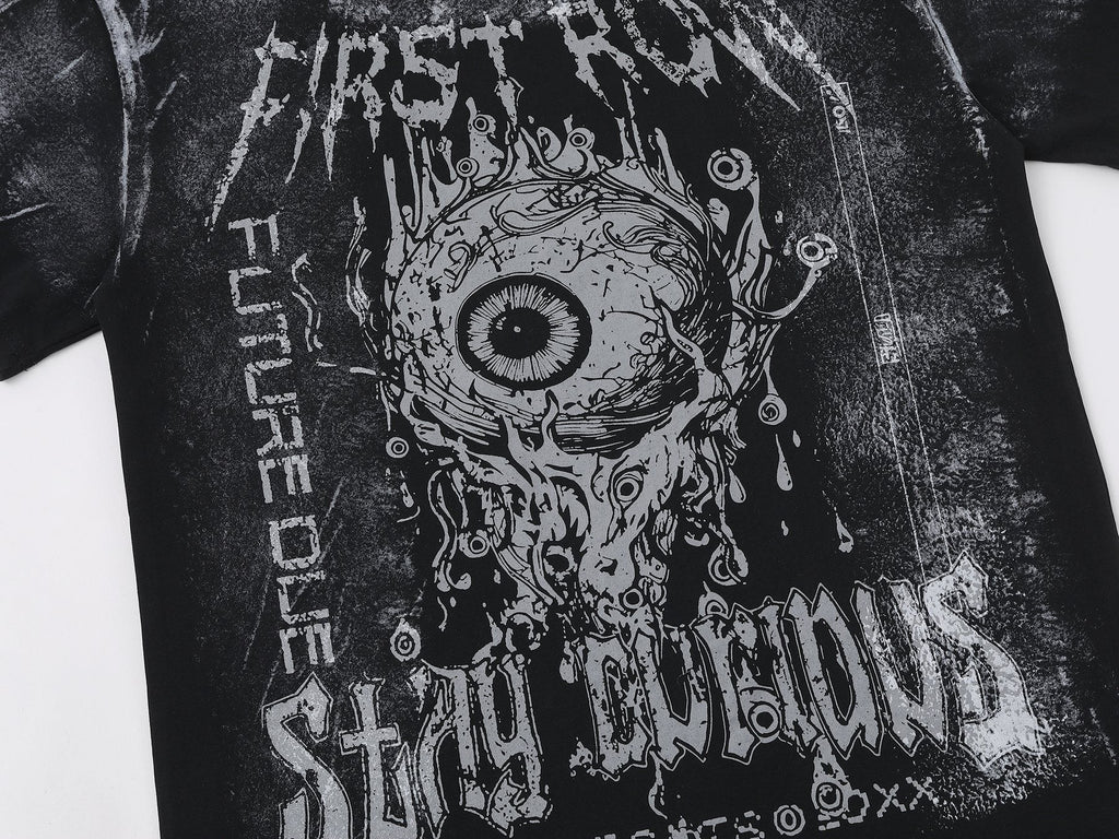 FIRST ROW Stay Curious Eyeball Graphic T-Shirt ¡ª detail
