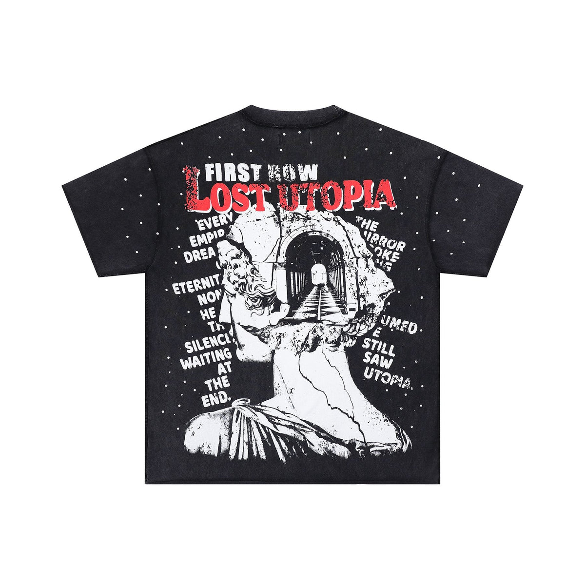 FIRST ROW Lost Utopia Illusion Cropped Graphic T-Shirt ¡ª back