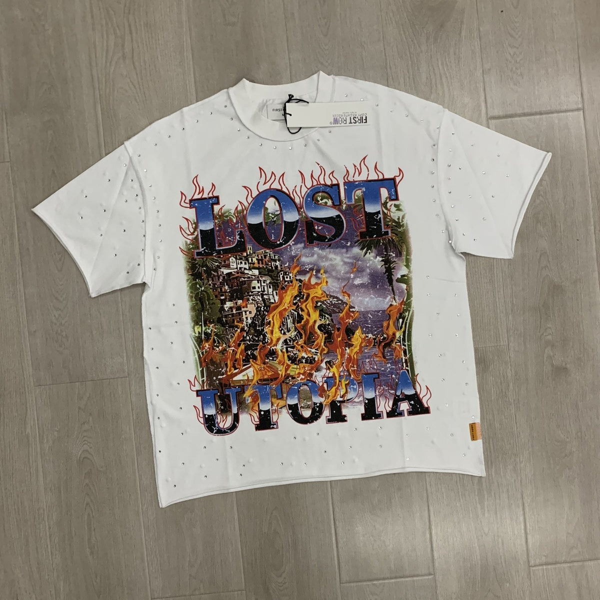 FIRST ROW Lost Utopia Burning Flame T-Shirt ¡ª front