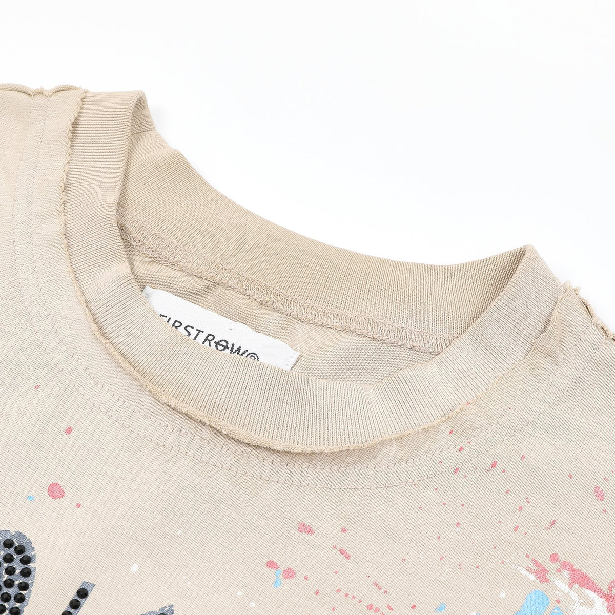 FIRST ROW A Sacred Vow Graphic T-Shirt - Beige ¡ª neck_label