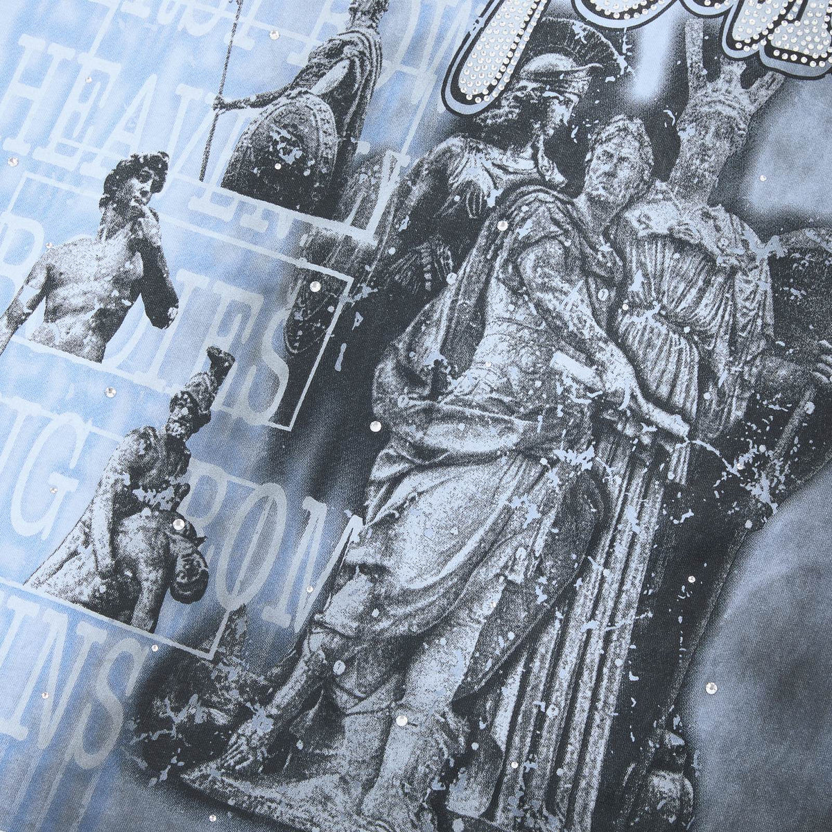 FIRST ROW Heavenly Bodies Rhinestone-Look Graphic T-Shirt ¡ª detail