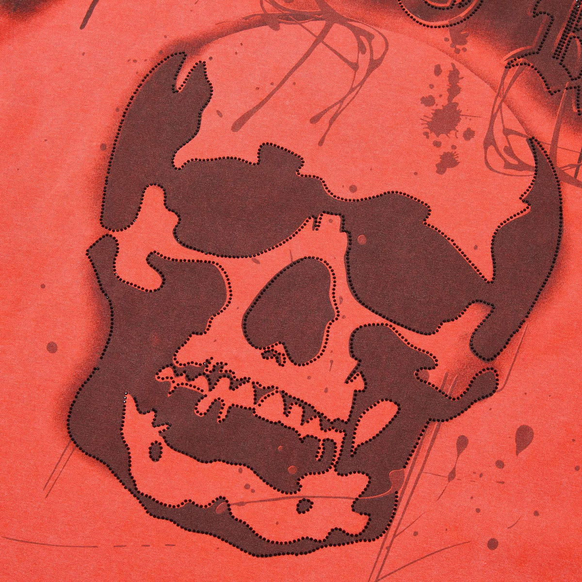 FIRST ROW Skull Rhinestone Graphic T-Shirt ¡ª detail