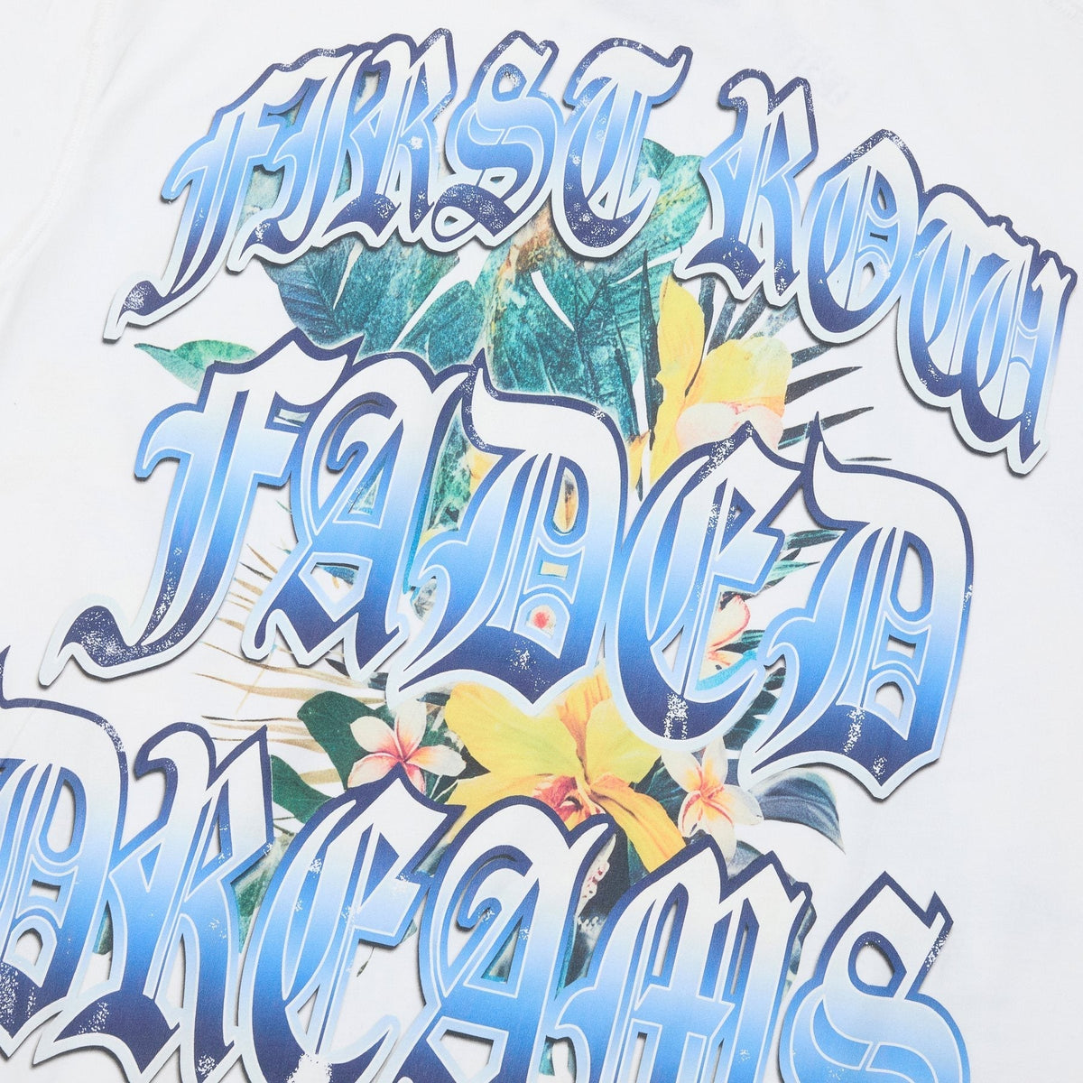 FIRST ROW Tropical Statue Rhinestone Graphic T-Shirt ¡ª detail