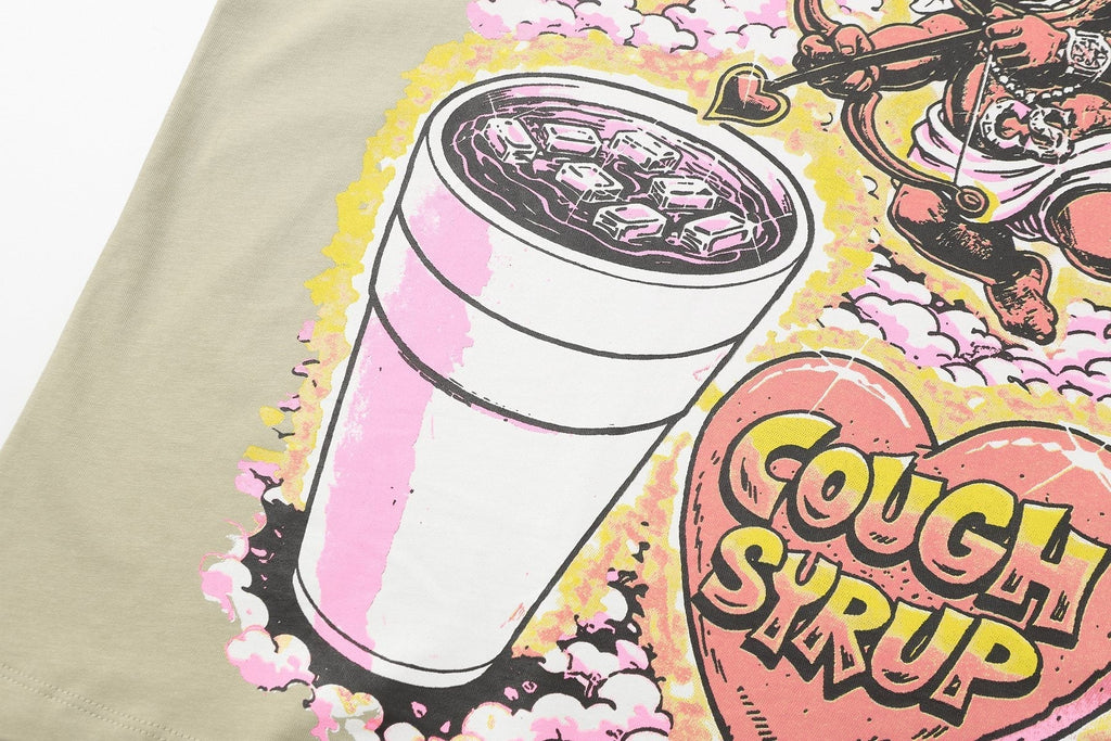 That's A Awful Lot Of Cough Syrup Cupid Graphic T-Shirt ¡ª detail