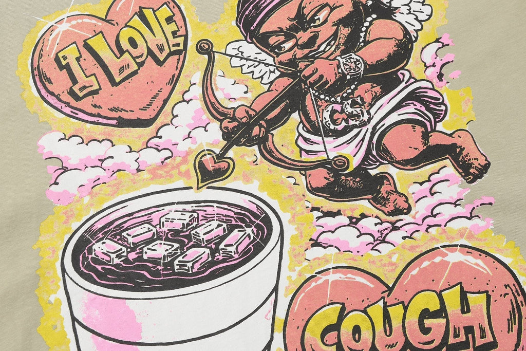 That's A Awful Lot Of Cough Syrup Cupid Graphic T-Shirt ¡ª detail