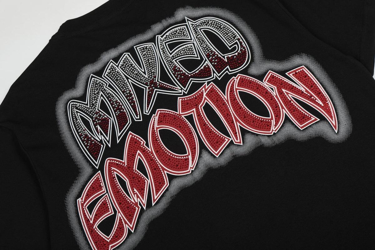 MIXED EMOTION Front-and-Back Graphic Short-Sleeve T-Shirt ¡ª detail