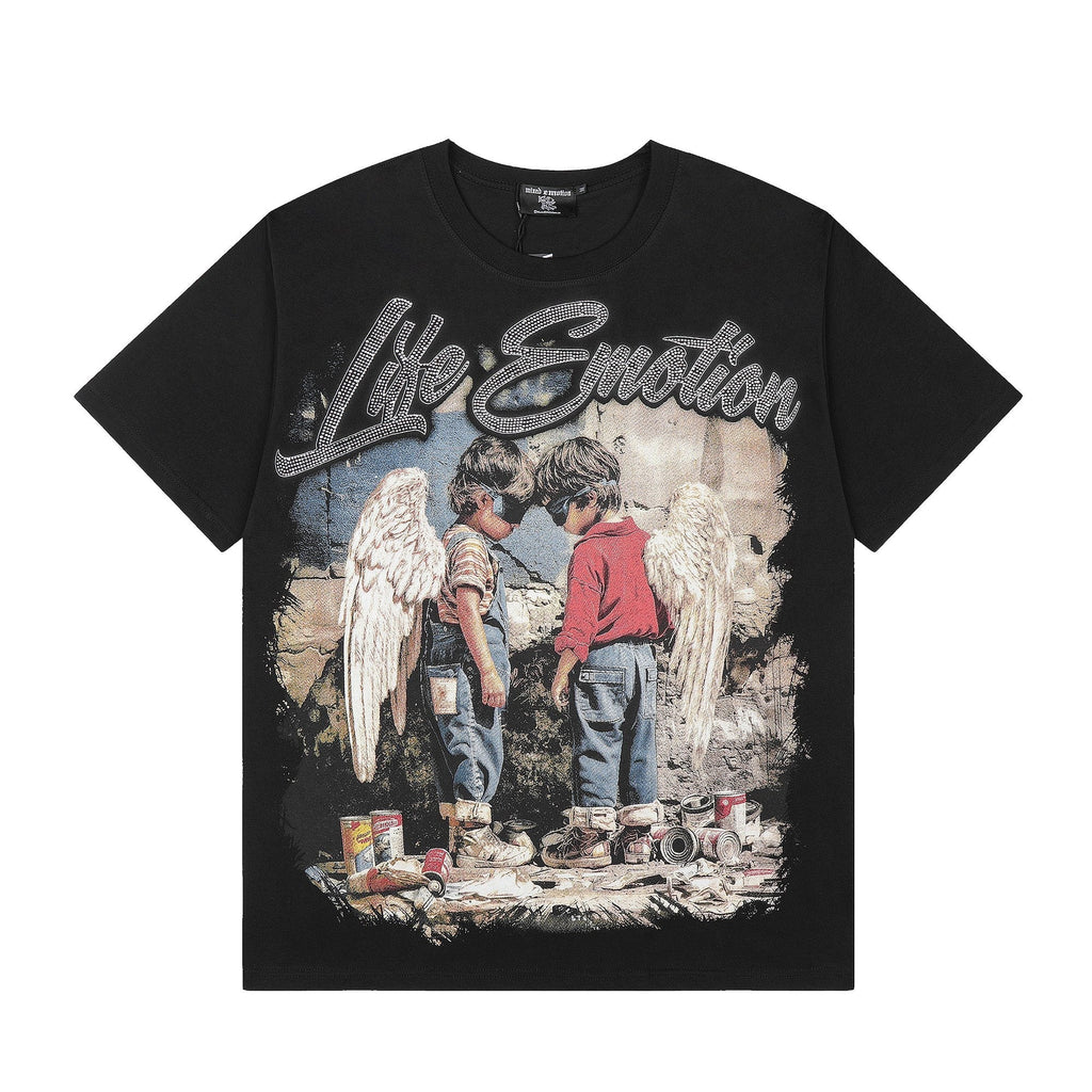 MIXED EMOTION Angel Graphic Short-Sleeve T-Shirt ¡ª hero