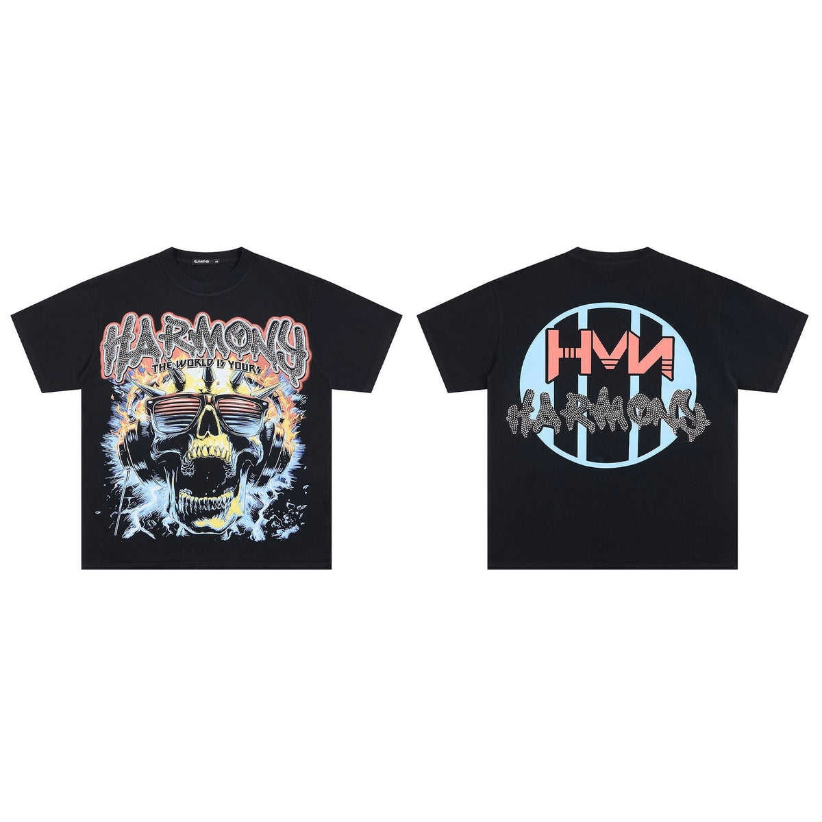 HARMONY Skull Graphic Short-Sleeve T-Shirt ¡ª context