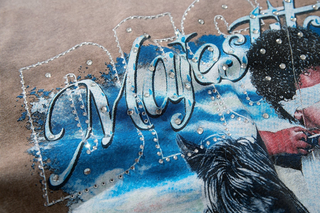 MAJESTIK Western Horse Graphic T-Shirt ¡ª detail