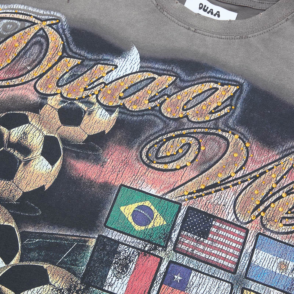DUAA WC 93 Soccer Flag Distressed Graphic T-Shirt ¡ª detail