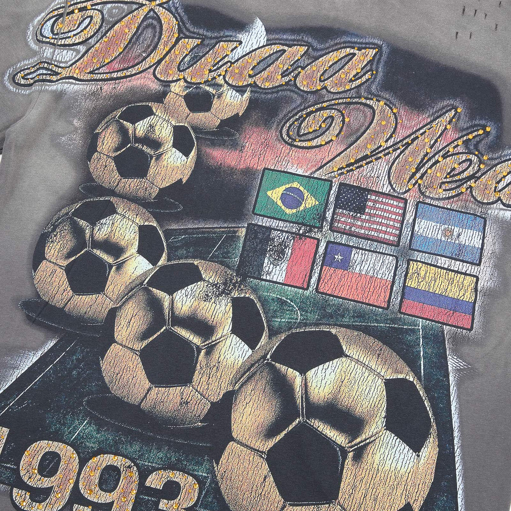 DUAA WC 93 Soccer Flag Distressed Graphic T-Shirt ¡ª detail