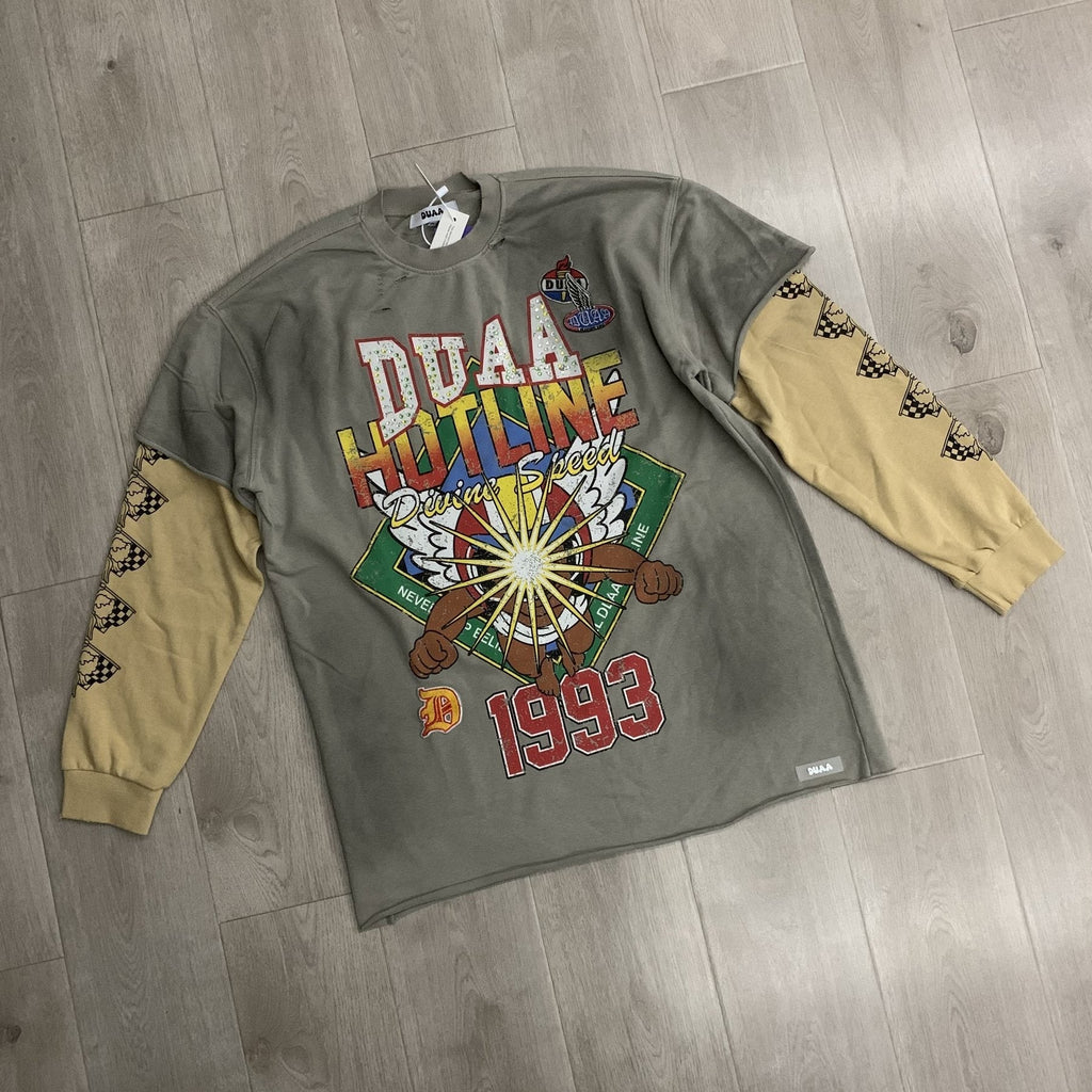 DUAA Hotline Racing Graphic Long-Sleeve T-Shirt ¡ª front