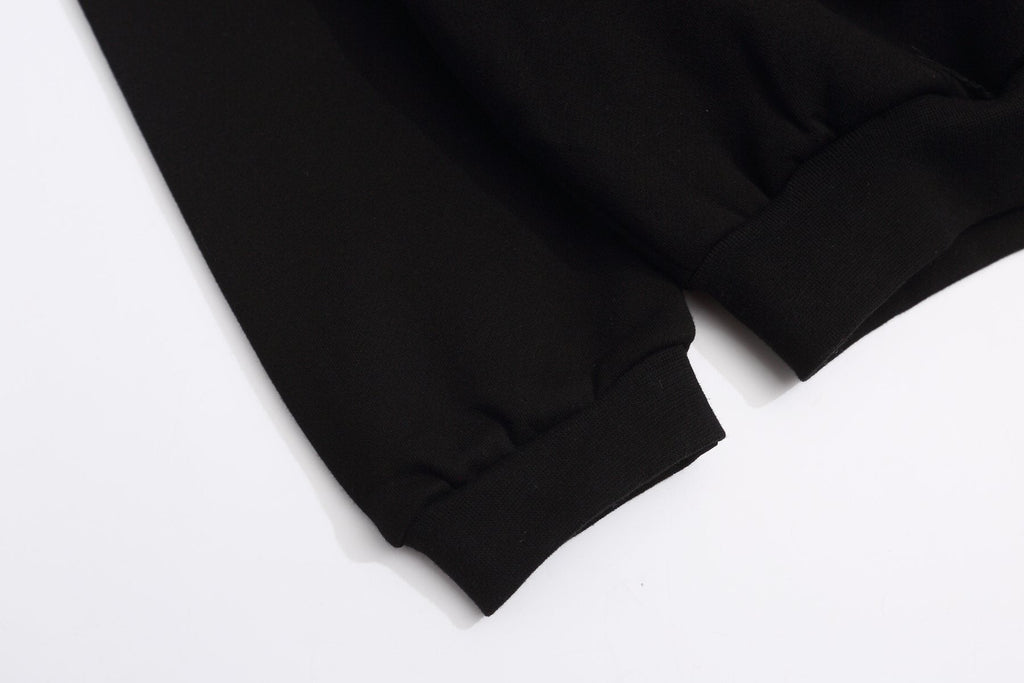 Fear of God Essentials Arched Graphic Hoodie in Black ¡ª detail