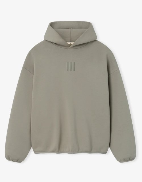 ESSENTIALS Tonal Three-Bar Graphic Pullover Hoodie ¡ª front