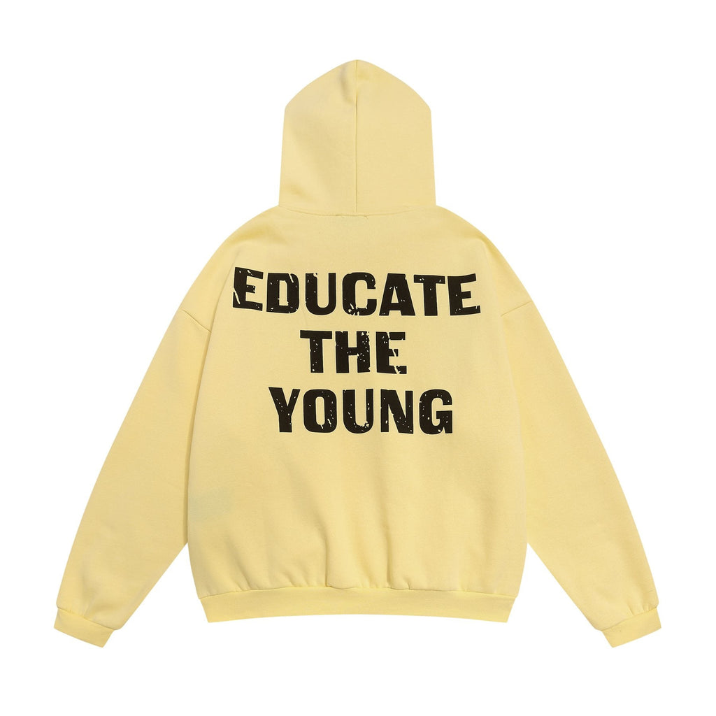 FOG Educate the Young Pale Yellow Hoodie ¡ª back