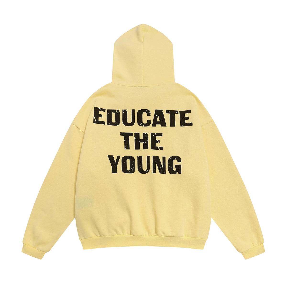 FOG Educate the Young Pale Yellow Hoodie ¡ª back