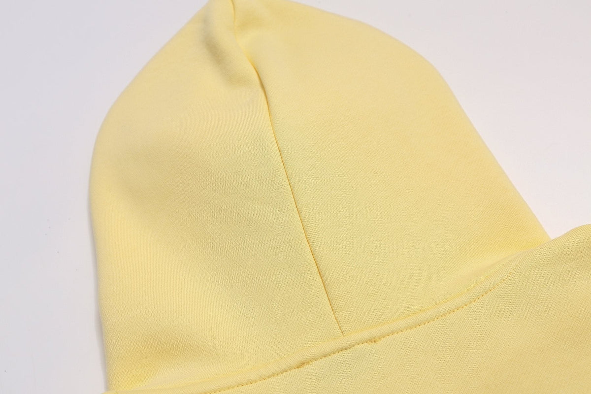 FOG Educate the Young Pale Yellow Hoodie ¡ª detail