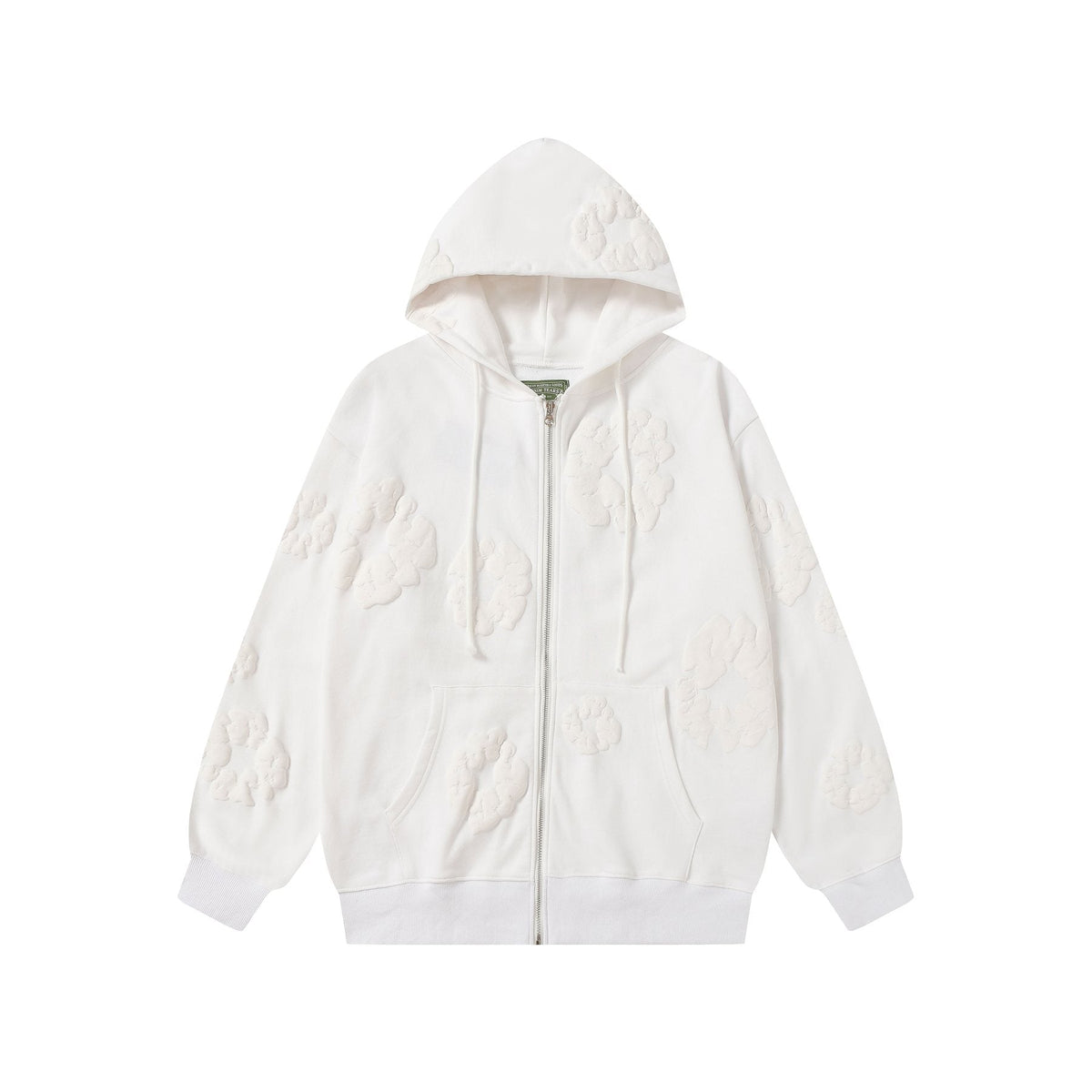 DENIM TEARS Floral Zip Hoodie ¡ª front