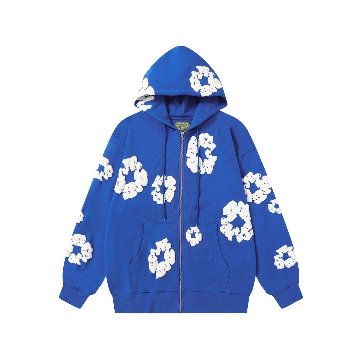 DENIM TEARS Floral Zip Hoodie ¡ª front
