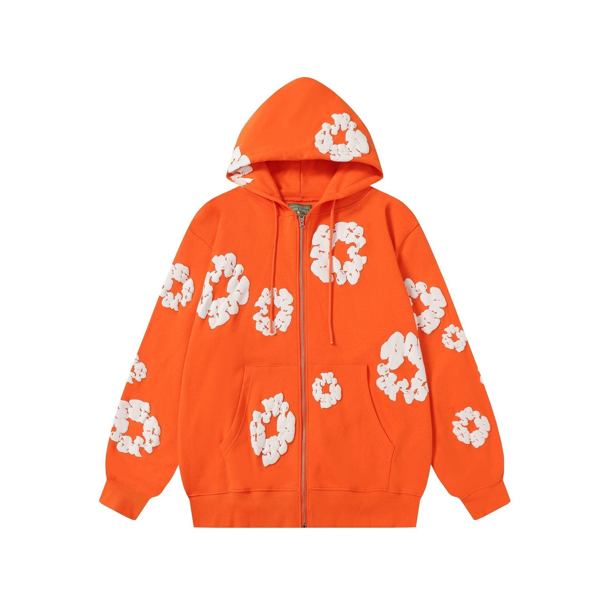 DENIM TEARS Floral Zip Hoodie ¡ª front