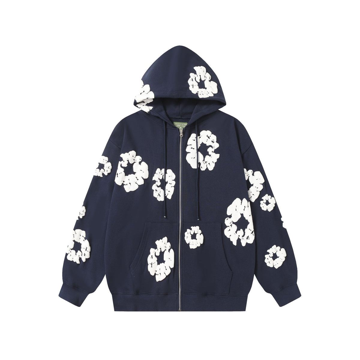 DENIM TEARS Floral Zip Hoodie ¡ª front
