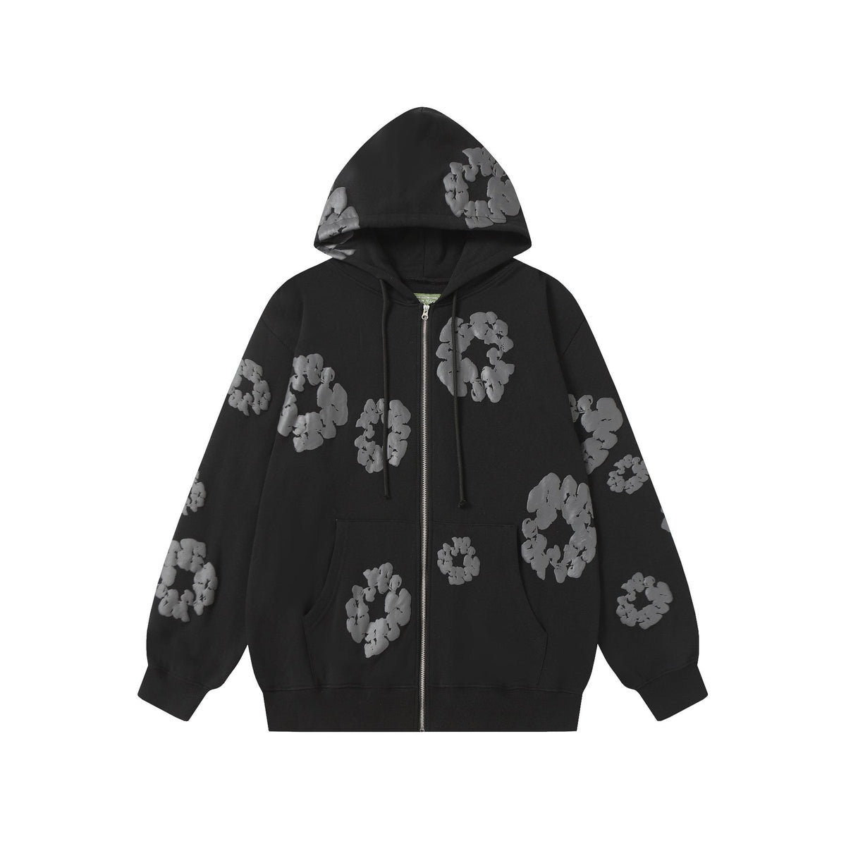 DENIM TEARS Floral Zip Hoodie ¡ª front