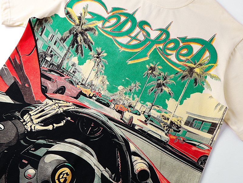 Godspeed Super Run Miami FL Graphic T-Shirt ¡ª detail