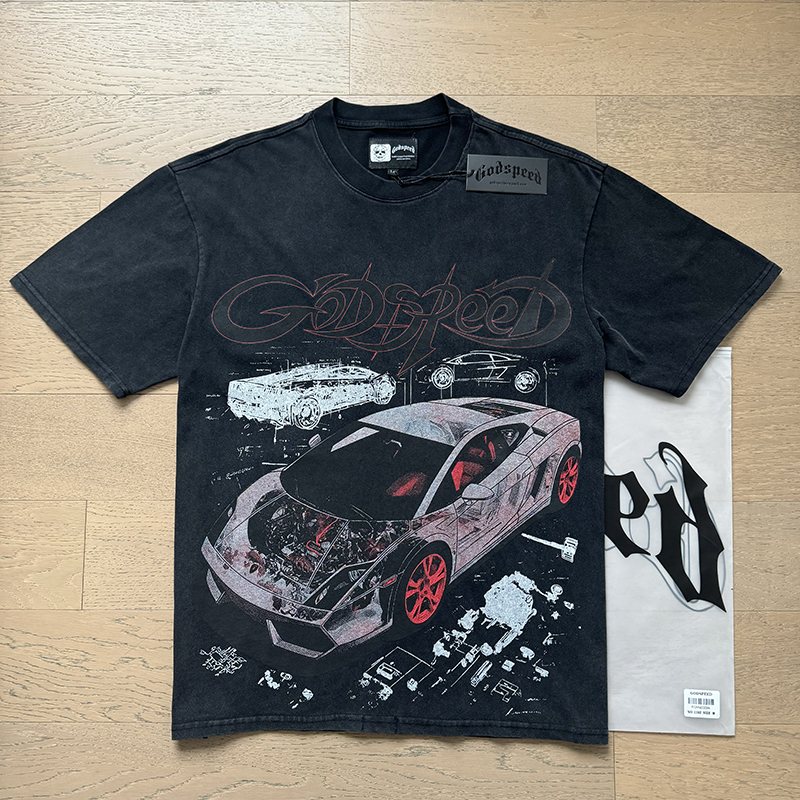 Godspeed Superun Sunday Miami Race Car Graphic T-Shirt ¡ª context