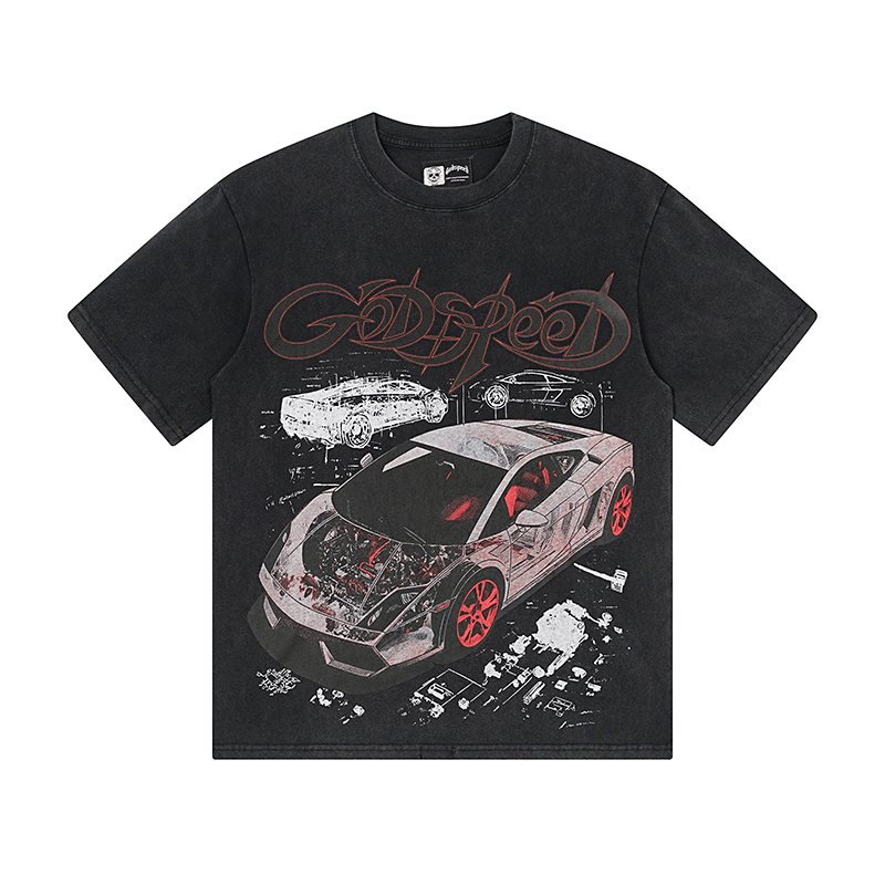 Godspeed Superun Sunday Miami Race Car Graphic T-Shirt ¡ª front