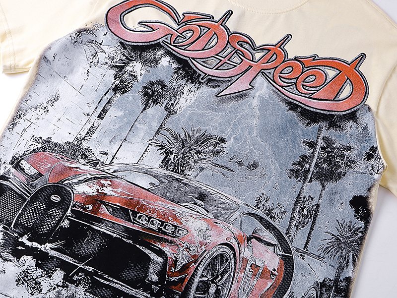 Godspeed Car Graphic Short-Sleeve T-Shirt ¡ª detail