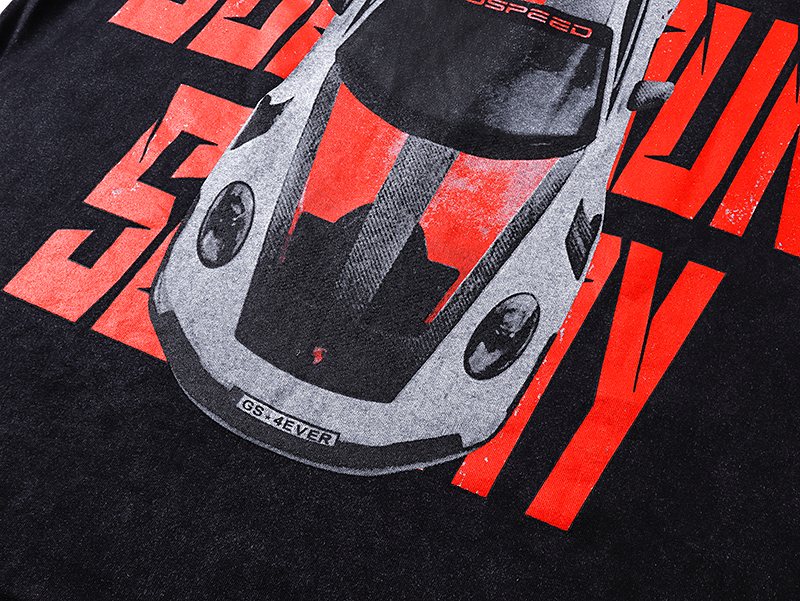 Godspeed Race Car Graphic Short-Sleeve T-Shirt ¡ª detail