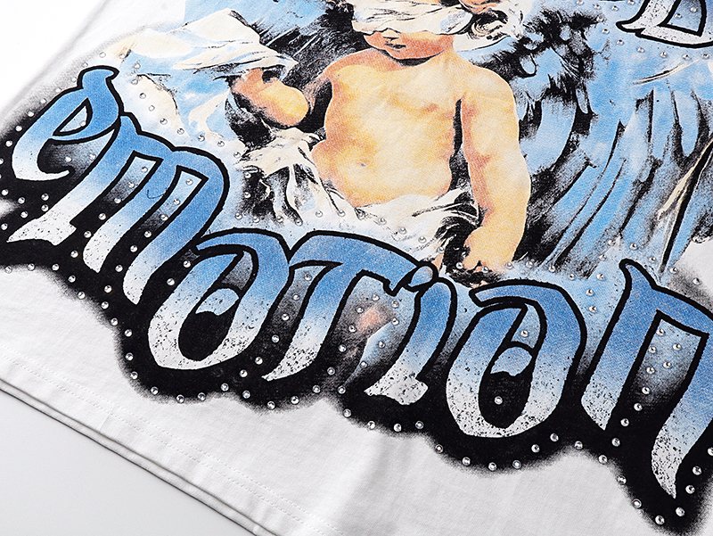 MIXED EMOTION Angel Rhinestone-Style Graphic T-Shirt ¡ª detail