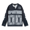 MIXED EMOTION V-Neck Jersey-Style Long-Sleeve T-Shirt ¡ª hero