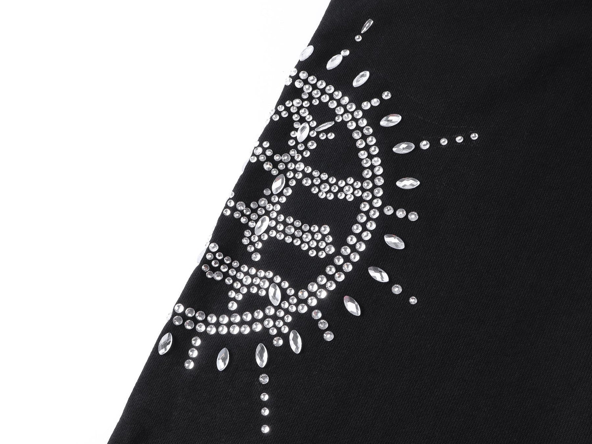 MIXED EMOTION Rhinestone Circle Graphic Sweatpants ¡ª detail