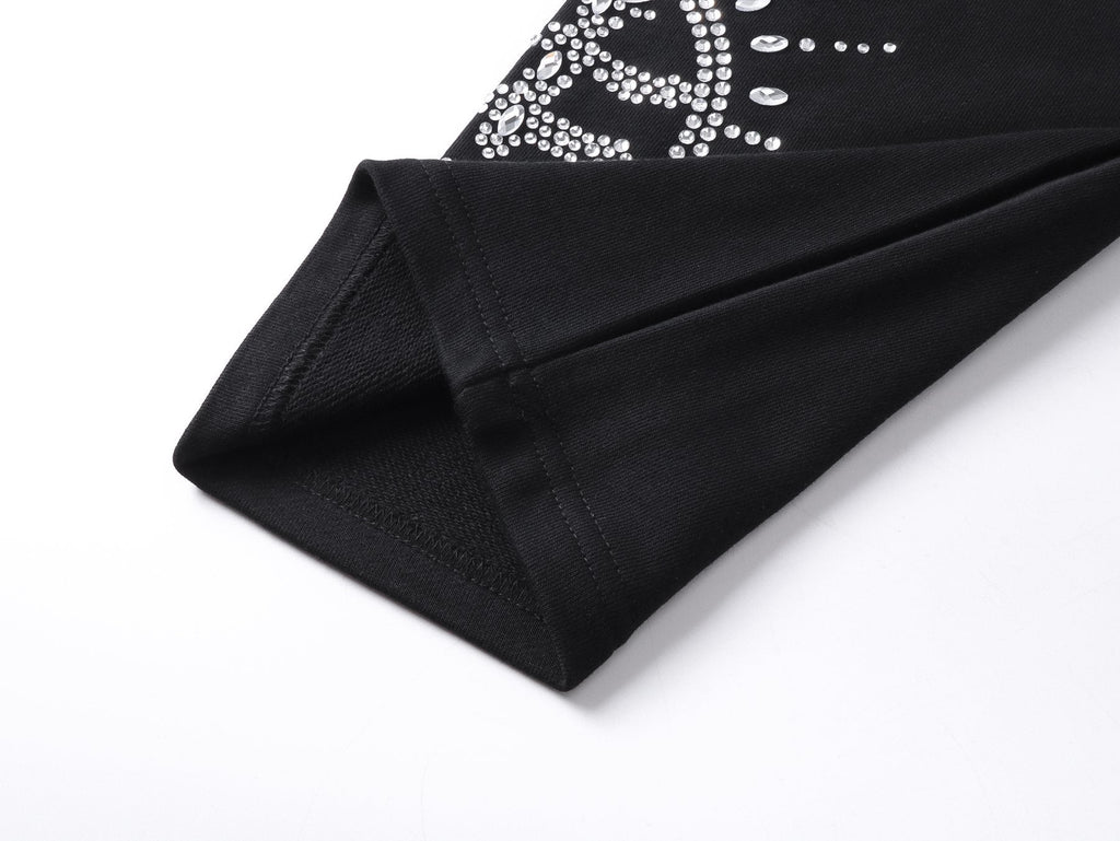 MIXED EMOTION Rhinestone Circle Graphic Sweatpants ¡ª detail
