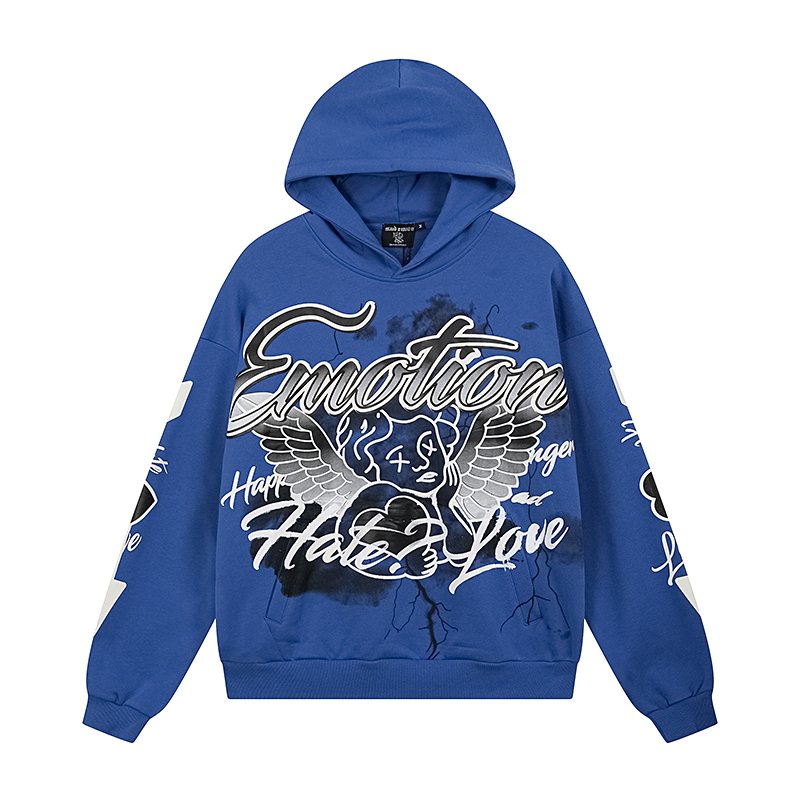 MIXED EMOTION Street Graffiti Graphic Hoodie ¡ª front