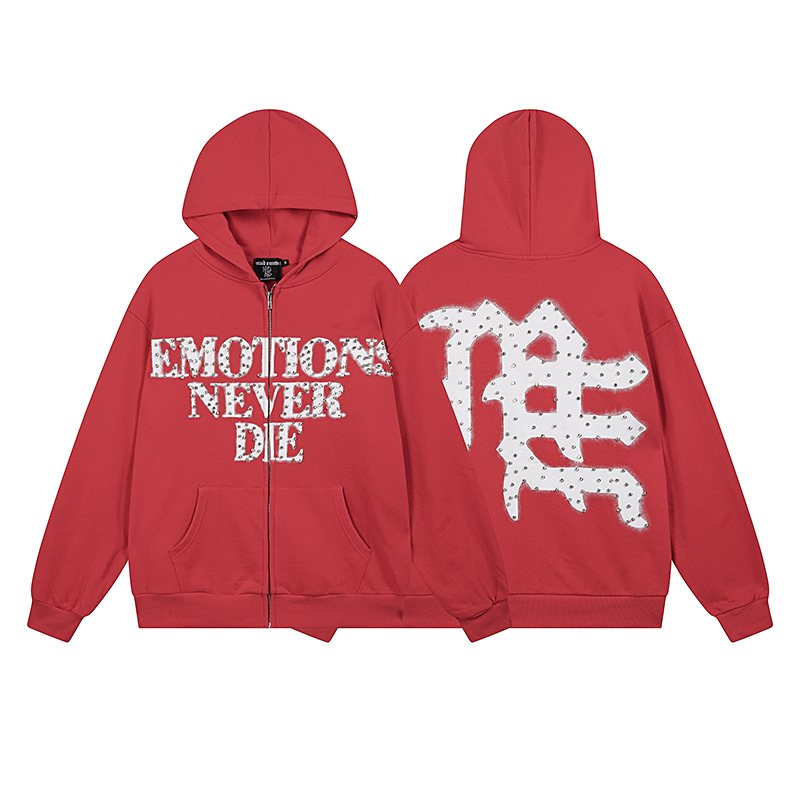 MIXED EMOTION Back Graphic Zip Hoodie ¡ª front