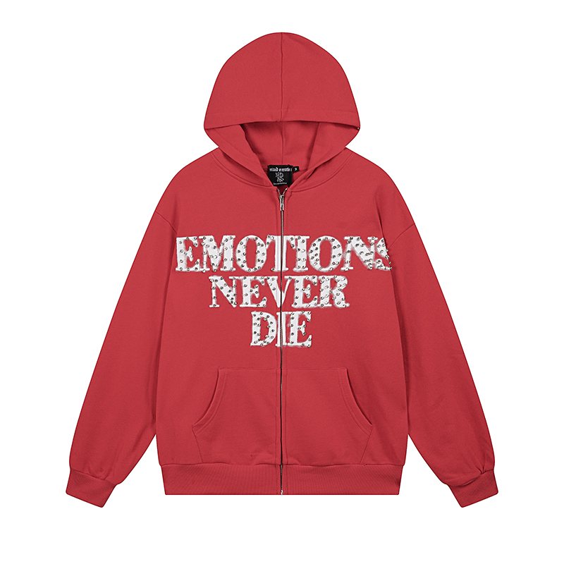 MIXED EMOTION Back Graphic Zip Hoodie ¡ª front
