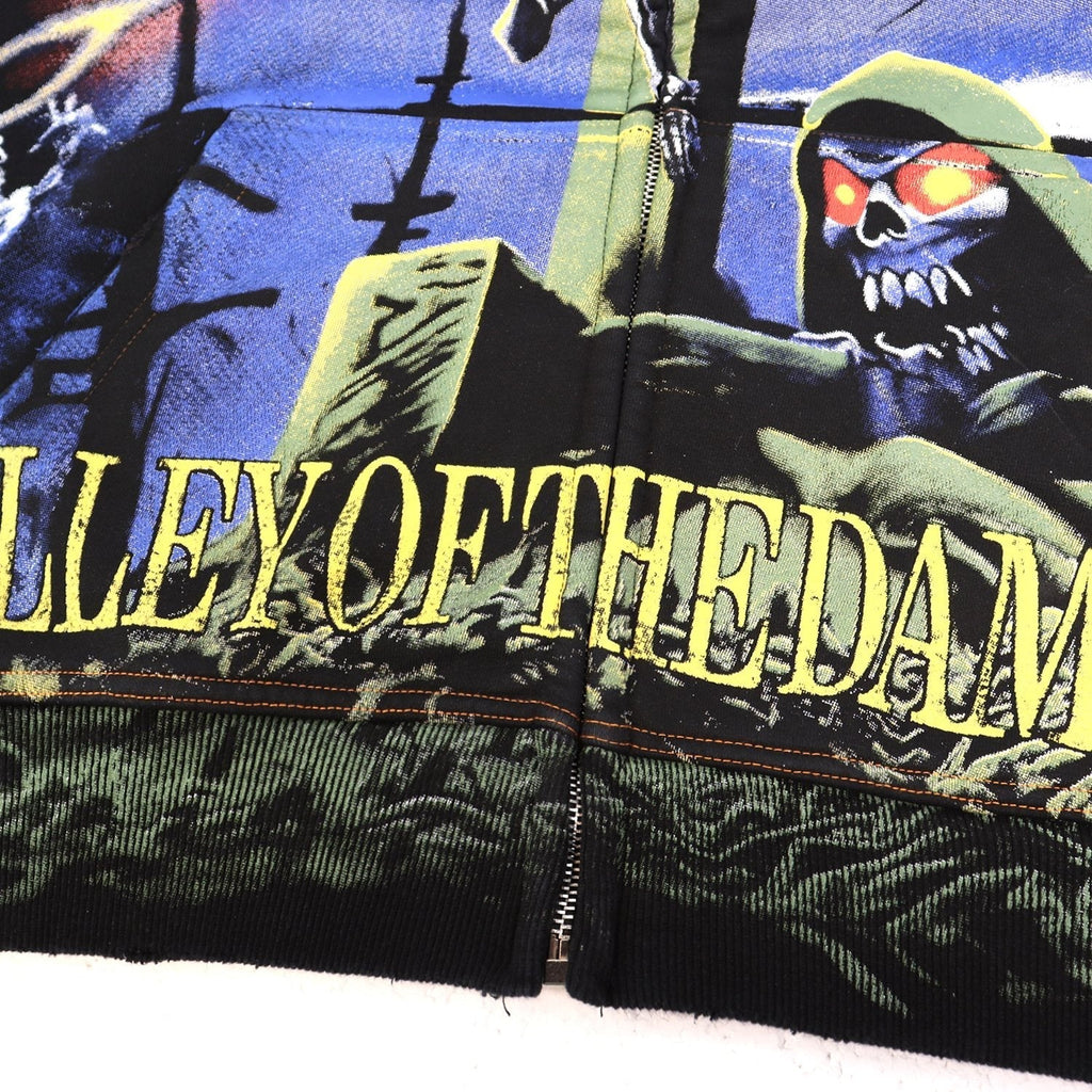 VALE USA Valley of the Damned Skeleton Graphic Zip Hoodie ¡ª detail