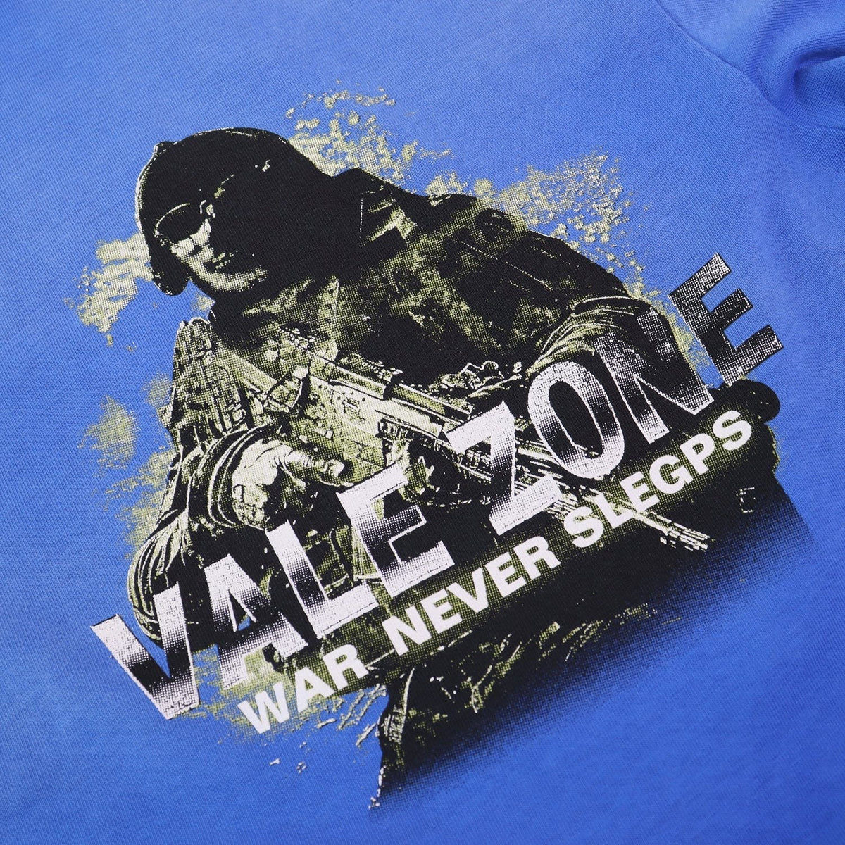 Valley Dreams Soldier Graphic Distressed T-Shirt ¡ª detail