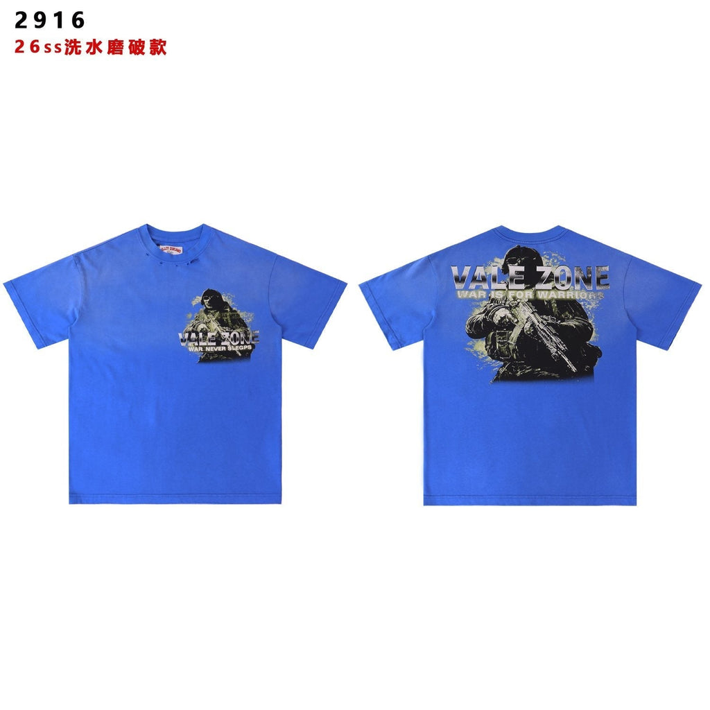 Valley Dreams Soldier Graphic Distressed T-Shirt ¡ª hero