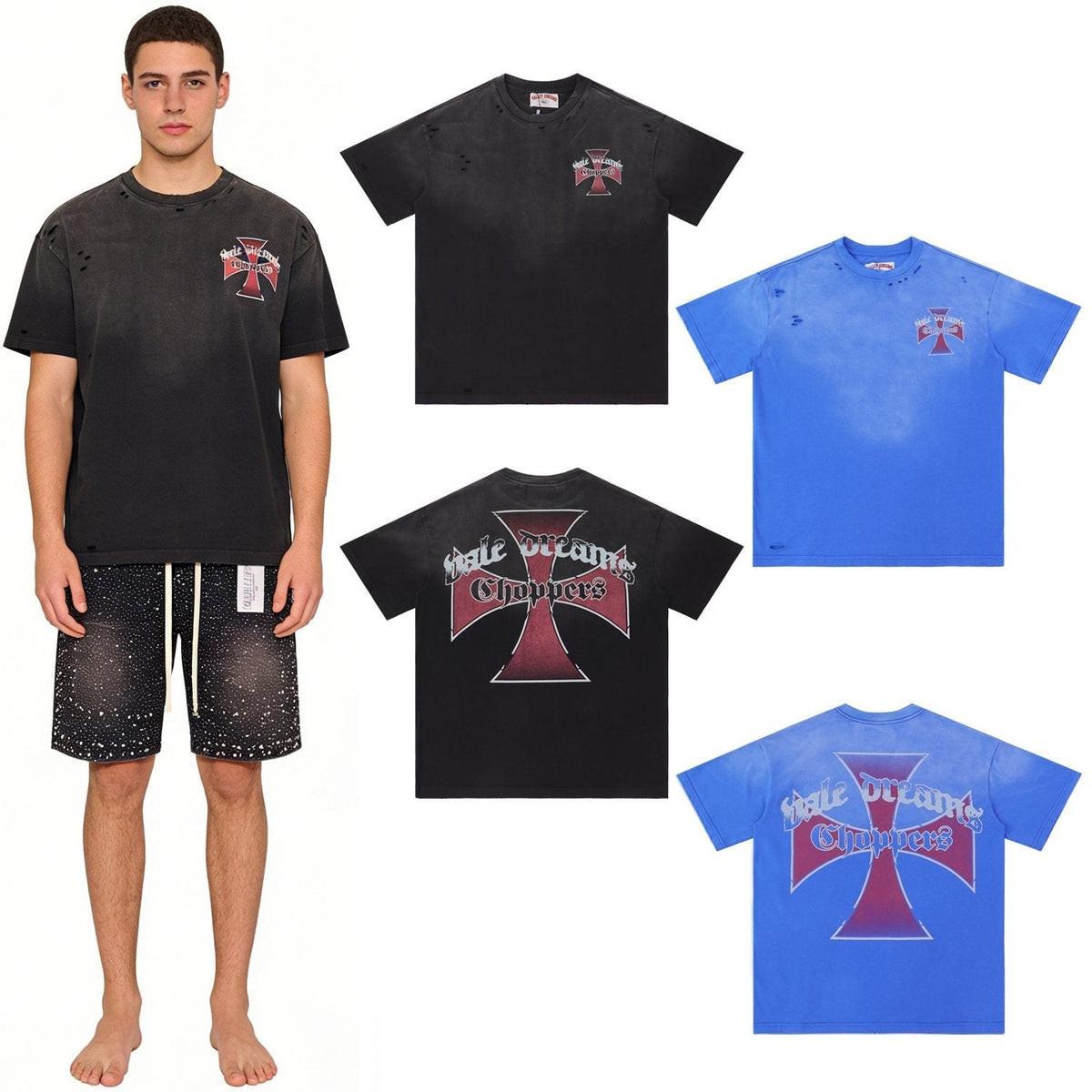 Valley Dreams Choppers Cross Graphic T-Shirt ¡ª context